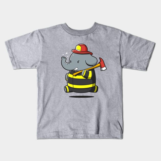 COMEL KAWAII Max The Firefighter Kids T-Shirt by flyingmouse365